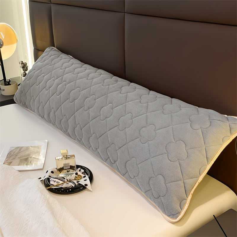 1pc Milk Velvet Fleece Pillowcase, Large Size, Skin-Friendly, Double Pillowcase for Couples, Winter Thickened, 1, 78.74inch/1, 196.85inch/1, 314.96inch, Machine Washable, Polyester 100, No Print, Fabric, 350-400gsm, with Pillow Insert Not Included