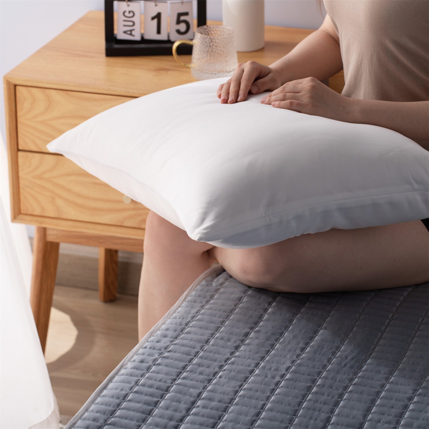 2pcs Cooling Pillowcase Set - Ultra-Soft, Moisture-Wicking & Hypoallergenic for Hair Pillow Covers - Hidden Zipper Closure Design - Ideal for Hot Sleepers in Summer Nights for Home, Guest Room, RV, Camper, Cabin, Travel and College Dorm Bedroom Decor and