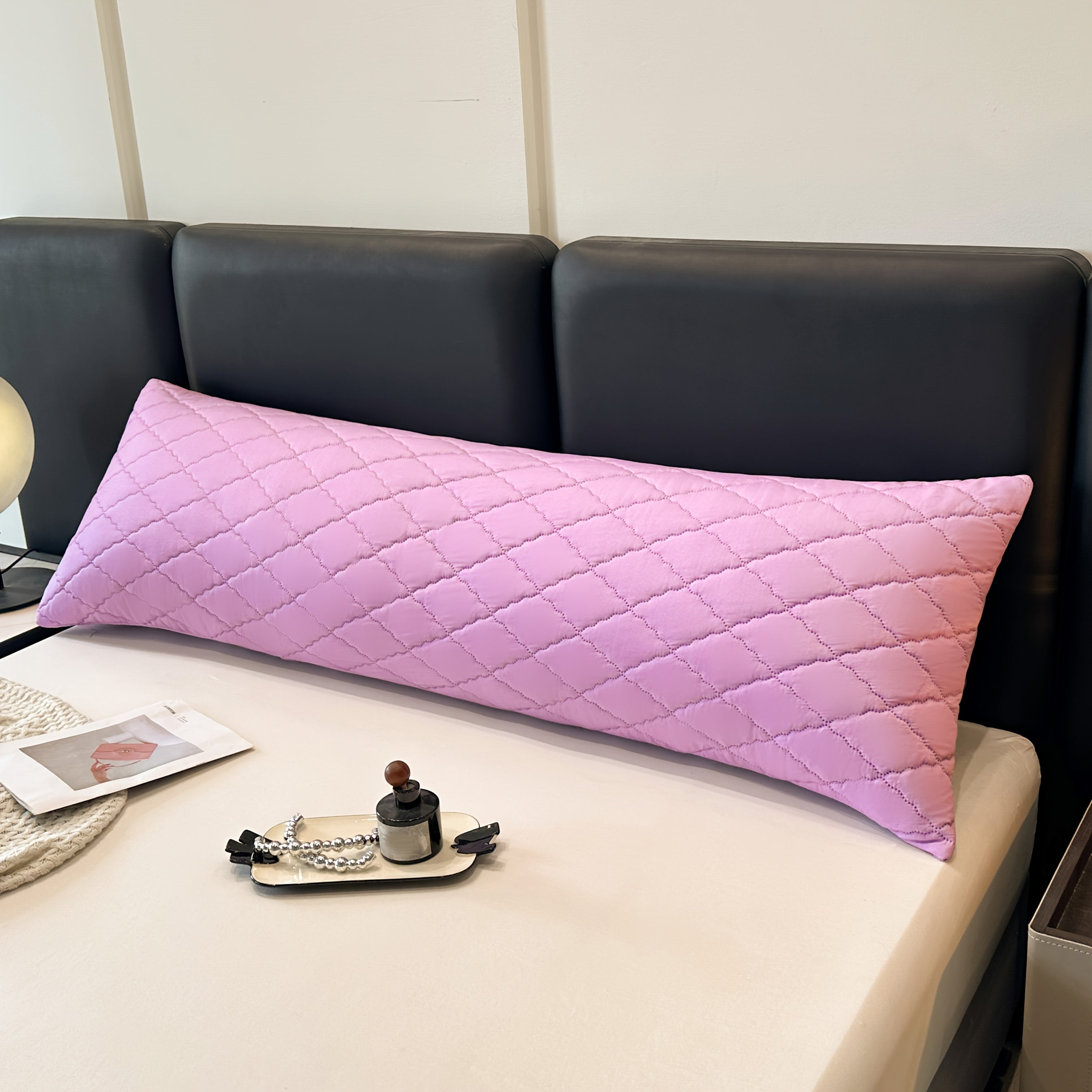 1pc Multi-Color 2025 New Design Long Pillowcase, Ultra Soft & Breathable Summer Pillow Cover for Couples – Perfect for Bedroom, Living Room, Sofa, or Hotel Use – All-Season Decorative Pillow Protector (No Insert Included)