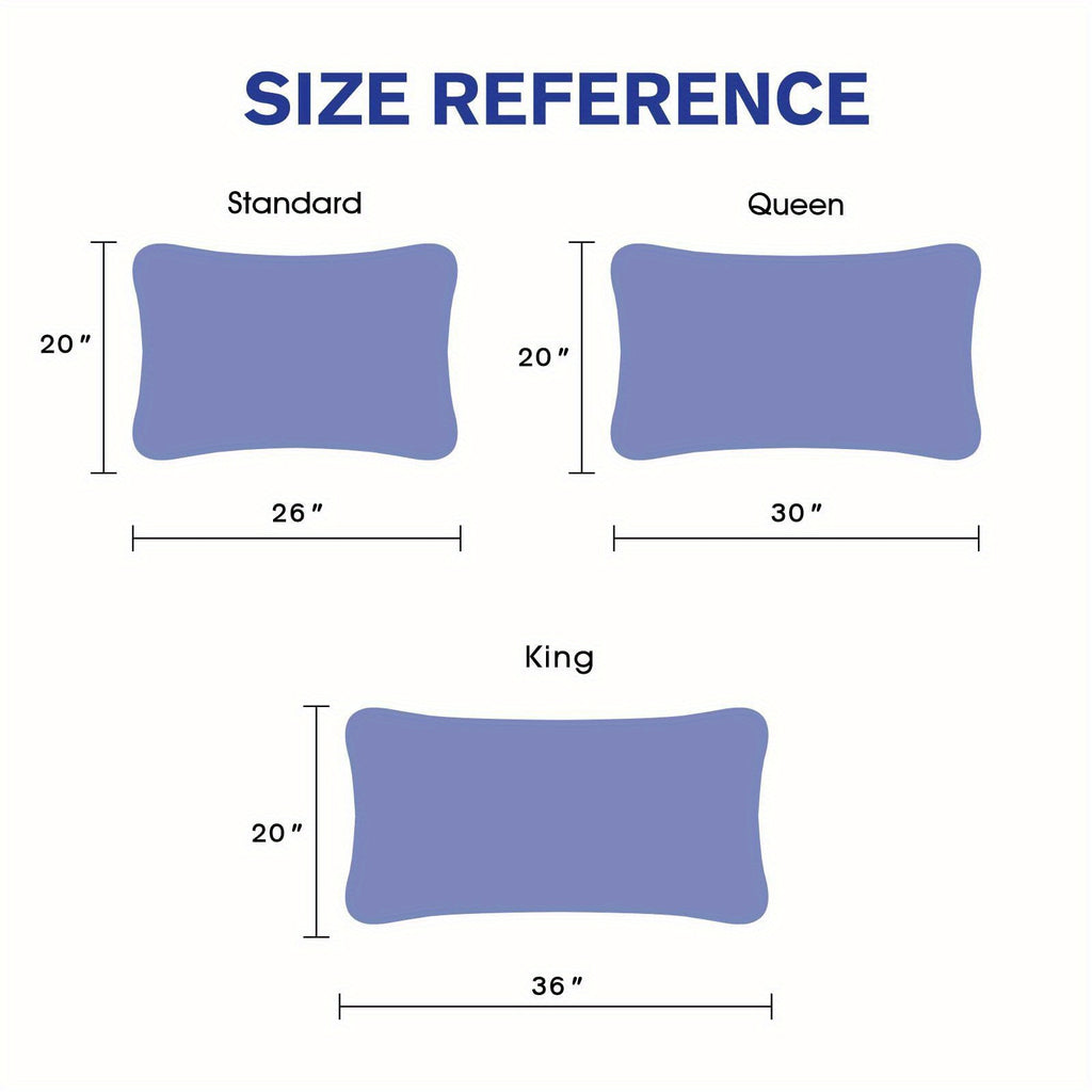 2-Pack High Quality Pillowcases - Silent Soft Breathable Pillow Protectors, Machine Washable Durable Decorative Bedding Covers for Home & Hotel Use, 6 Colors (No Insert)