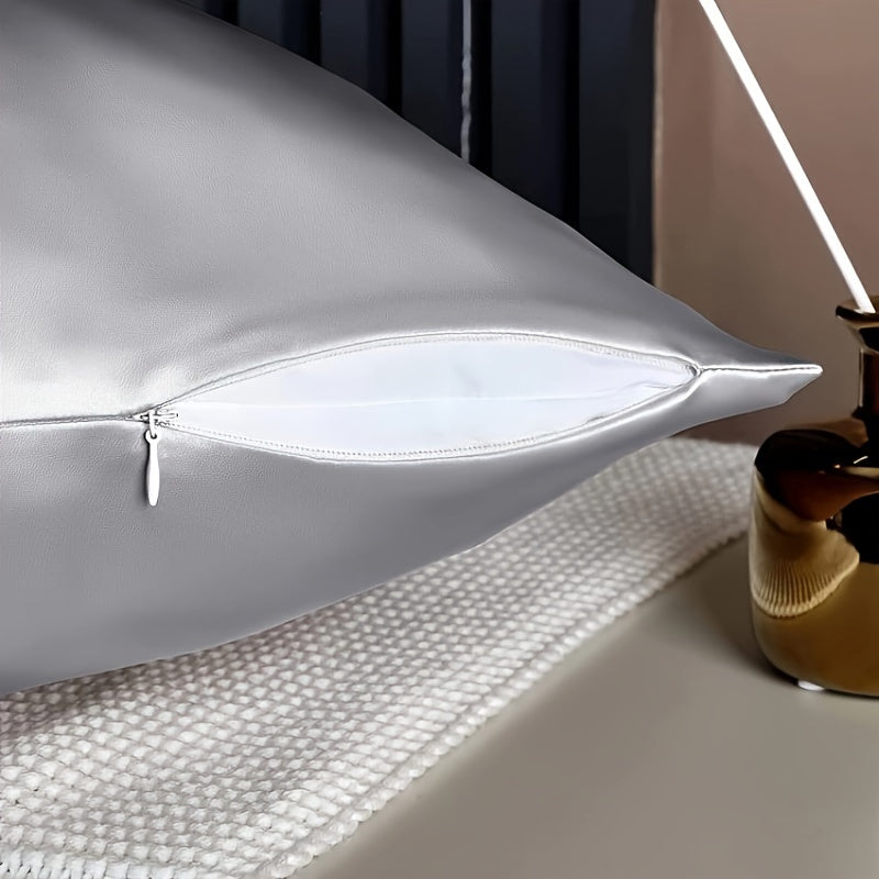 2pcs Luxury Polyester Pillowcase with Zipper close