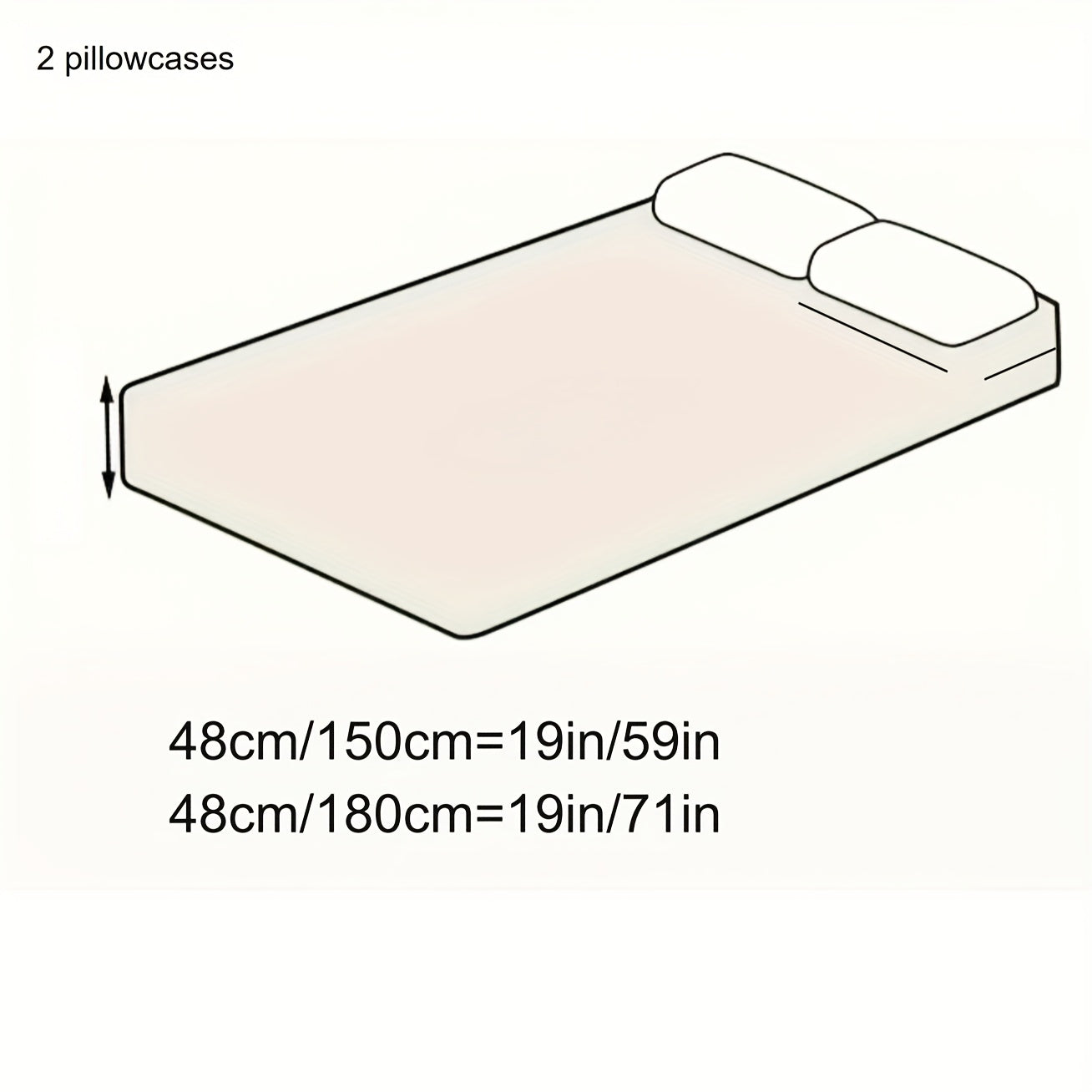 1pc Milk Velvet Fleece Pillowcase, Large Size, Skin-Friendly, Double Pillowcase for Couples, Winter Thickened, 1, 78.74inch/1, 196.85inch/1, 314.96inch, Machine Washable, Polyester 100, No Print, Fabric, 350-400gsm, with Pillow Insert Not Included