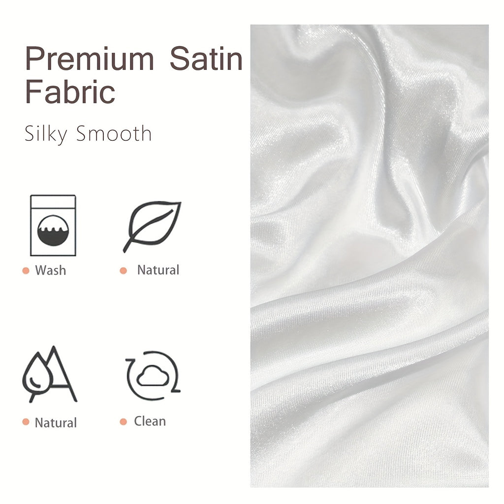 2pcs 100% Polyester Mr. And Mrs. Printed Bedroom Satin Pillowcases