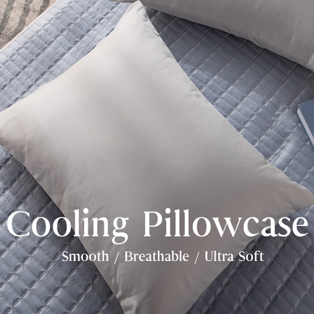 2pcs Cooling Pillowcase Set - Ultra-Soft, Moisture-Wicking & Hypoallergenic for Hair Pillow Covers - Hidden Zipper Closure Design - Ideal for Hot Sleepers in Summer Nights for Home, Guest Room, RV, Camper, Cabin, Travel and College Dorm Bedroom Decor and