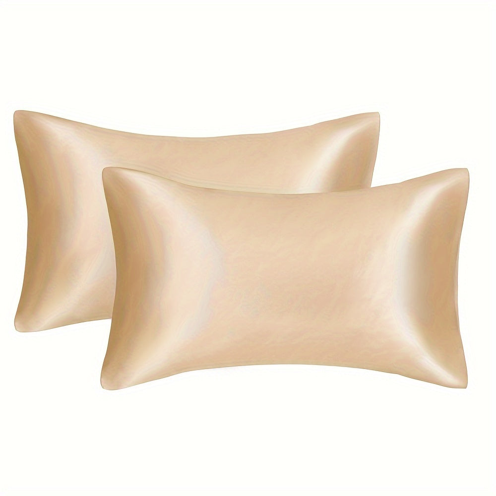2pcs Luxury Polyester Pillowcase with Zipper close