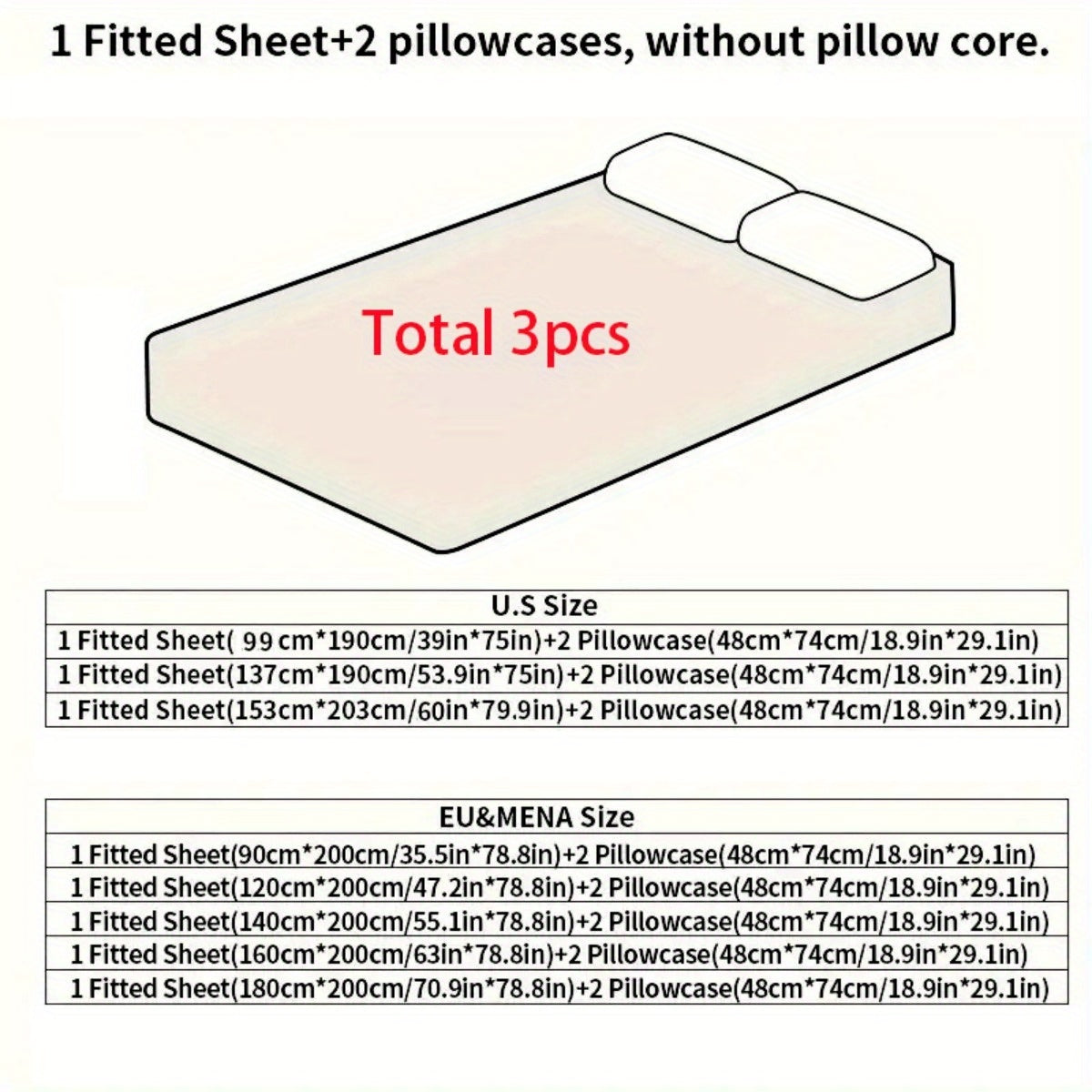 3pcs Disney Jack and Sally themed fitted sheet set for bed bedroom decor design unique art couple love story (1*Fitted Sheet+2*Pillowcase, Without Core), Suitable for Bedding Decoration Mattress Cover Set