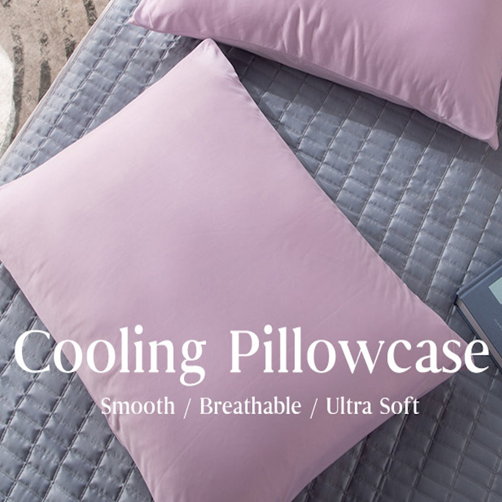 2pcs Cooling Pillowcase Set - Ultra-Soft, Moisture-Wicking & Hypoallergenic for Hair Pillow Covers - Hidden Zipper Closure Design - Ideal for Hot Sleepers in Summer Nights for Home, Guest Room, RV, Camper, Cabin, Travel and College Dorm Bedroom Decor and