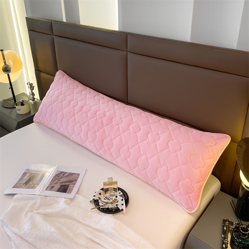 1pc Milk Velvet Fleece Pillowcase, Large Size, Skin-Friendly, Double Pillowcase for Couples, Winter Thickened, 1, 78.74inch/1, 196.85inch/1, 314.96inch, Machine Washable, Polyester 100, No Print, Fabric, 350-400gsm, with Pillow Insert Not Included