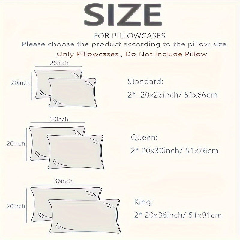 2pcs Luxury Polyester Pillowcase with Zipper close